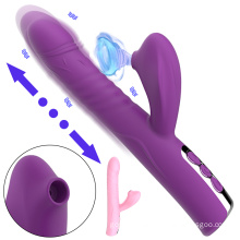 New Funny Telescopic Vibrating Breast Suction Wand Massager Dildo Vibrator Clitoris Sucking Sex Toys Sex Adult